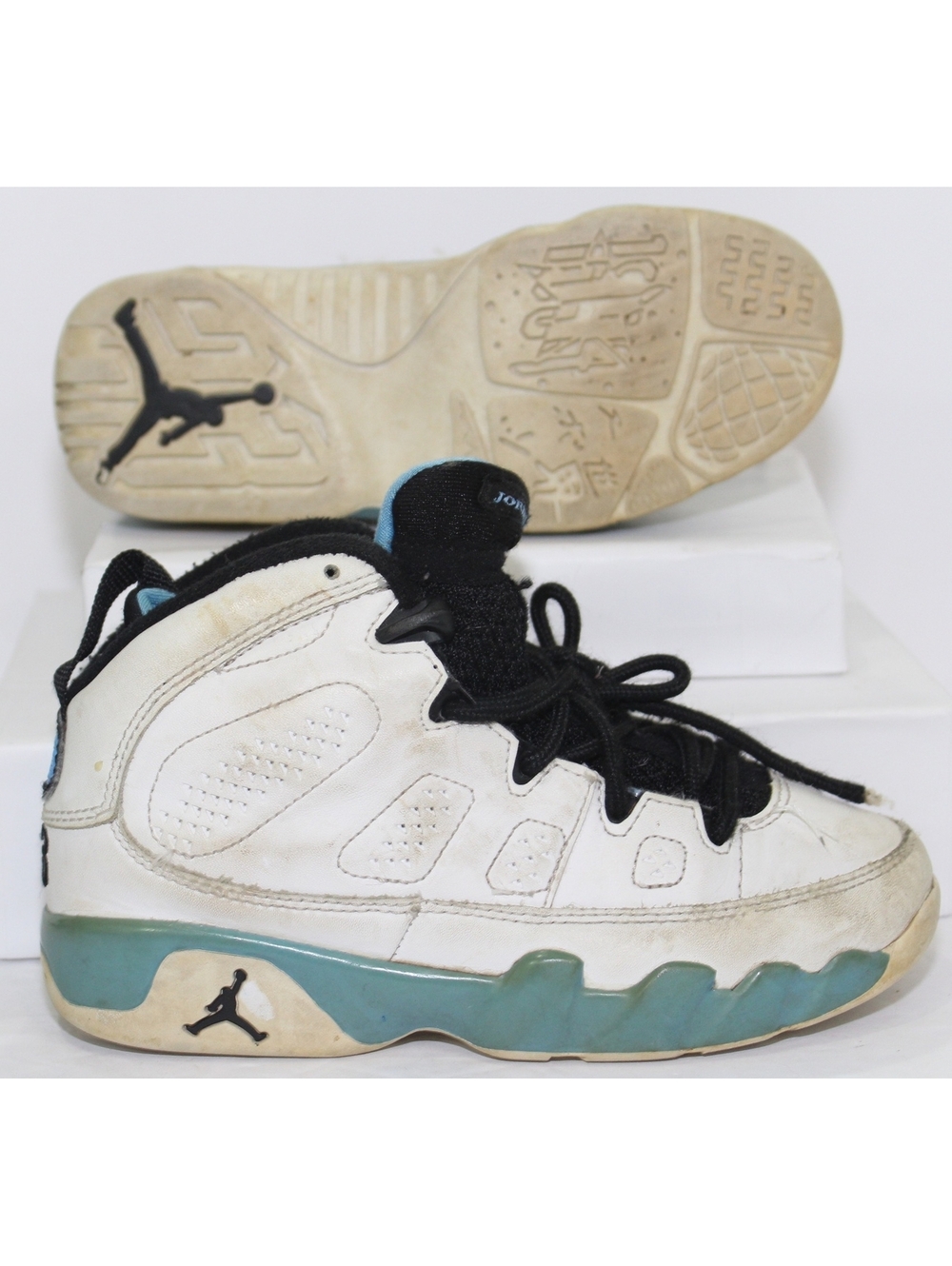 Nike Air Jordan IX 9 Retro (PS) Carolina Blue (401811-103) Youth Shoes Size 12 C
